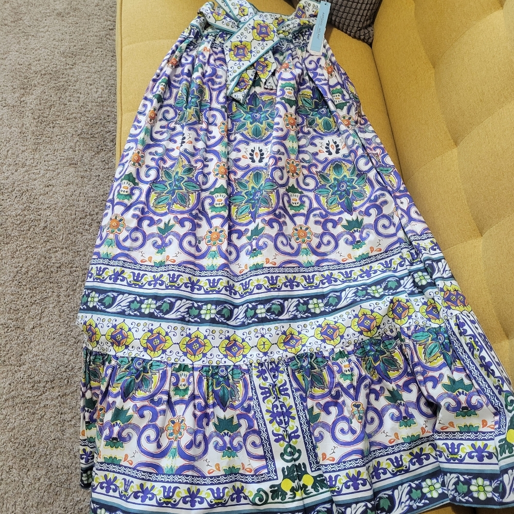 ANTONIO MELANI Multicolor A-Line Skirt With Belt - Picture 3 of 4